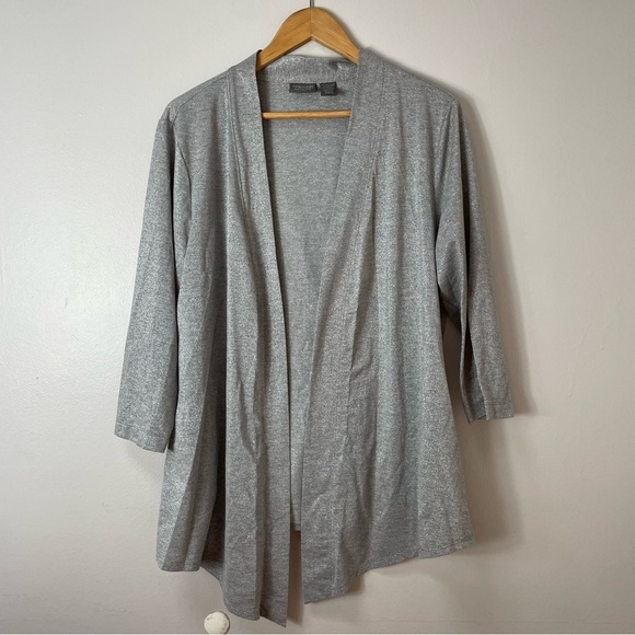 Chico's Sweaters - Additions by Chico's grey silver lightweight cardigan size 3 XL